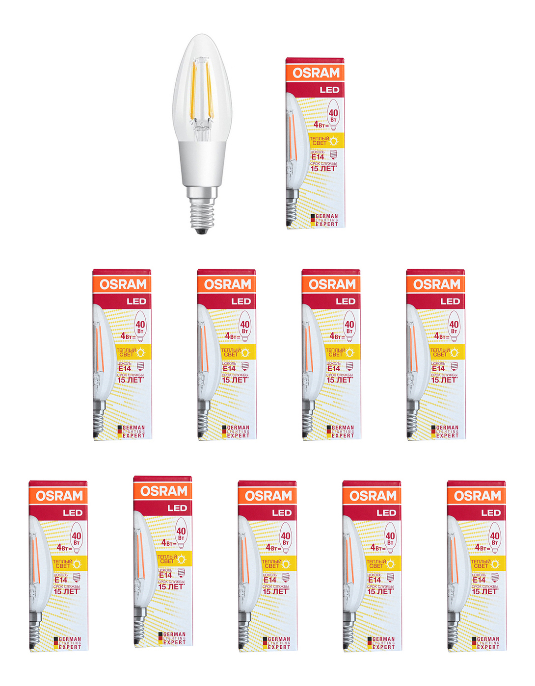 Лампочка светодиодная OSRAM Свеча B E14 4Вт 220В 470Лм 2700К Теплый белый Филаментная 10шт, Свеча B E14 4Вт 220В 470Лм 2700К Филамент
Лампочка светодиодная OSRAM Свеча B E14 4Вт 220В 470Лм 2700К Теплый белый Филаментная 10шт, Свеча B E14 4Вт 220В 470Лм 2700К Филамент