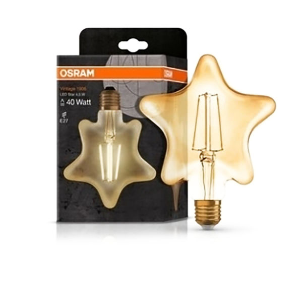 Лампочка светодиодная OSRAM Vintage Ретро Звезда E27 4,5Вт 220В 470Лм 2400К Тепл белый 1шт, Vintage Ретро Звезда E27 4,5Вт 220В 470Лм 2400К Филамент
Лампочка светодиодная OSRAM Vintage Ретро Звезда E27 4,5Вт 220В 470Лм 2400К Тепл белый 1шт, Vintage Ретро Звезда E27 4,5Вт 220В 470Лм 2400К Филамент