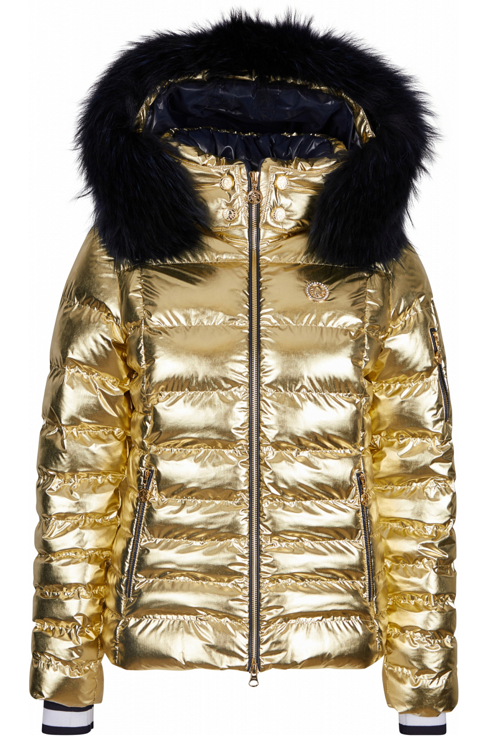 фото Куртка sportalm kyla metallic m k+p, fur gold, 34 eu