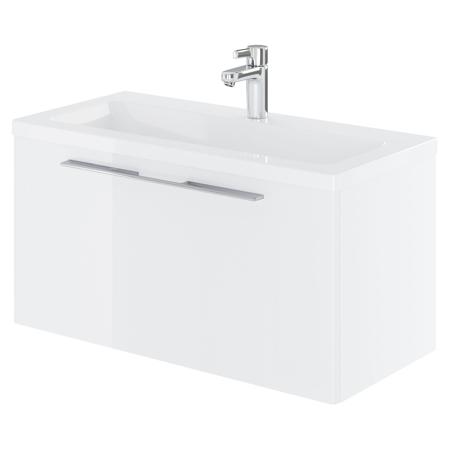 фото Тумба с раковиной подвесная итана magic 80 795х373х400