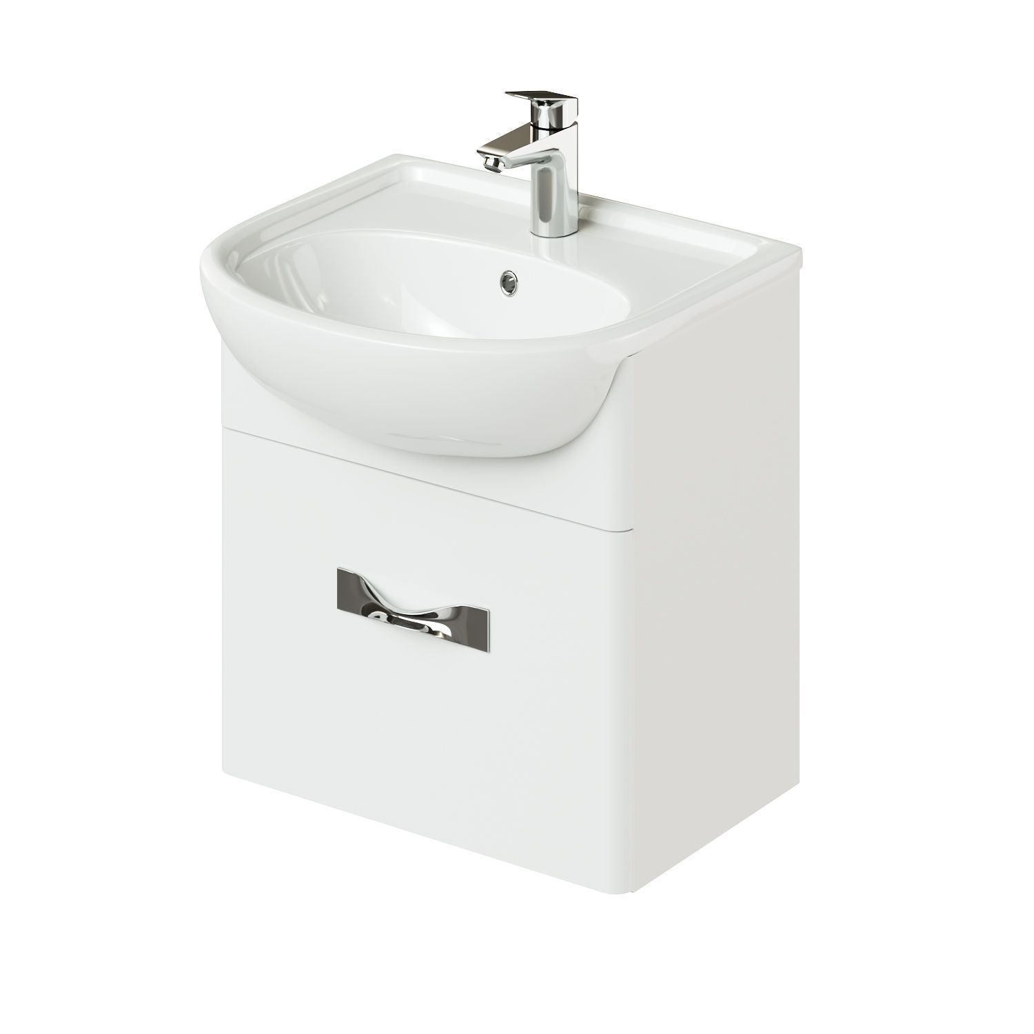 фото Тумба с раковиной подвесная итана анкона 50 500х415х520