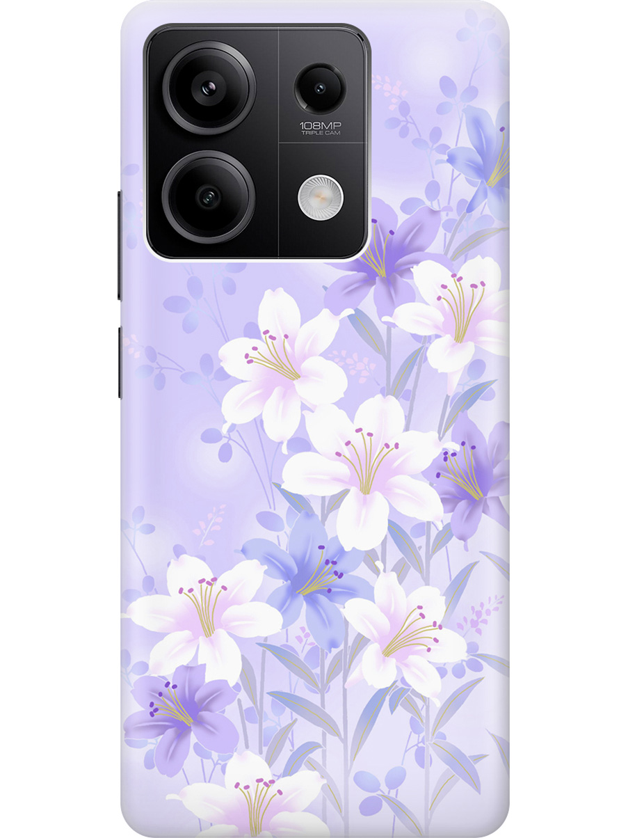 Силиконовый чехол на Xiaomi Redmi Note 13 5g с рисунком "Лилии на фиолетовом", Белый;фиолетовый, 20012075
Силиконовый чехол на Xiaomi Redmi Note 13 5g с рисунком "Лилии на фиолетовом", Белый;фиолетовый, 20012075