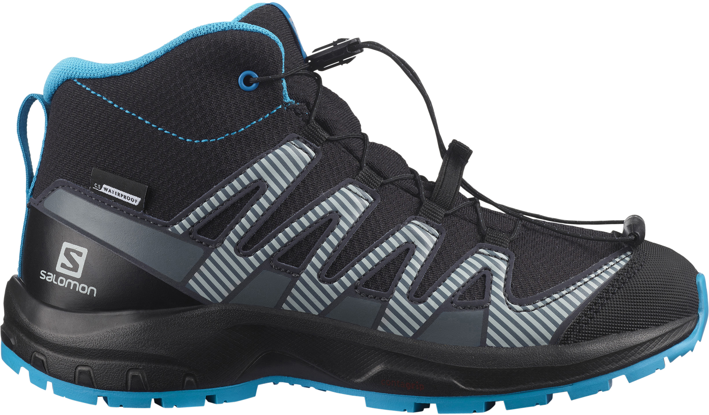 фото Ботинки salomon xa pro v8 mid cswp j black/monument/hawaiian ocean (eur:35)