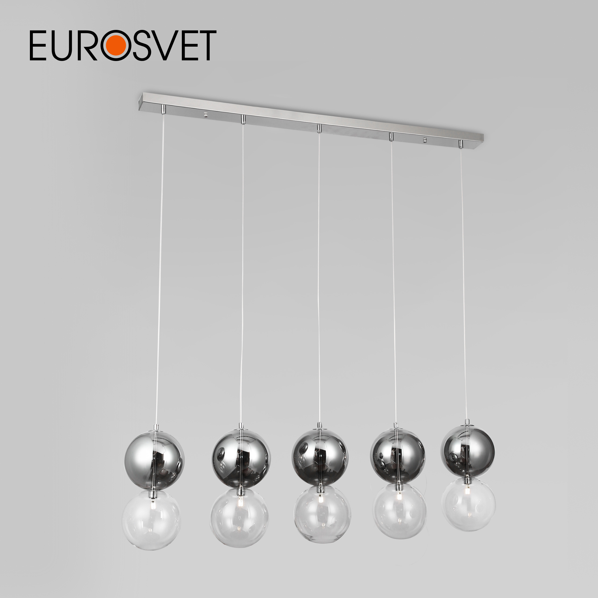 Подвесная люстра на 5 двойных плафонов Eurosvet Selisa 50091/5 G4 хром/дымчатый
Подвесная люстра на 5 двойных плафонов Eurosvet Selisa 50091/5 G4 хром/дымчатый