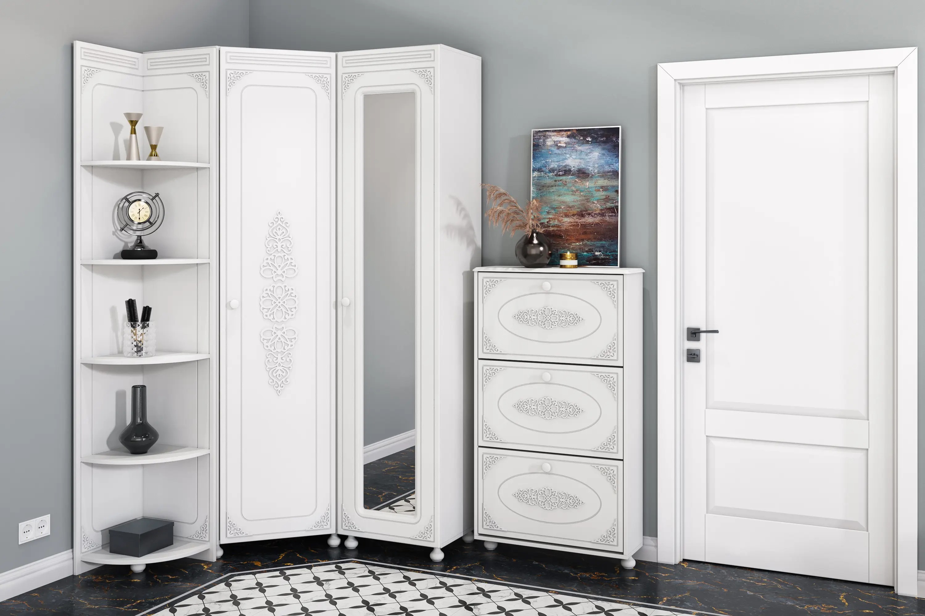 Гарнитур для прихожей Compass Ассоль АС-055 Белое дерево, Ассоль АС-055
Гарнитур для прихожей Compass Ассоль АС-055 Белое дерево, Ассоль АС-055