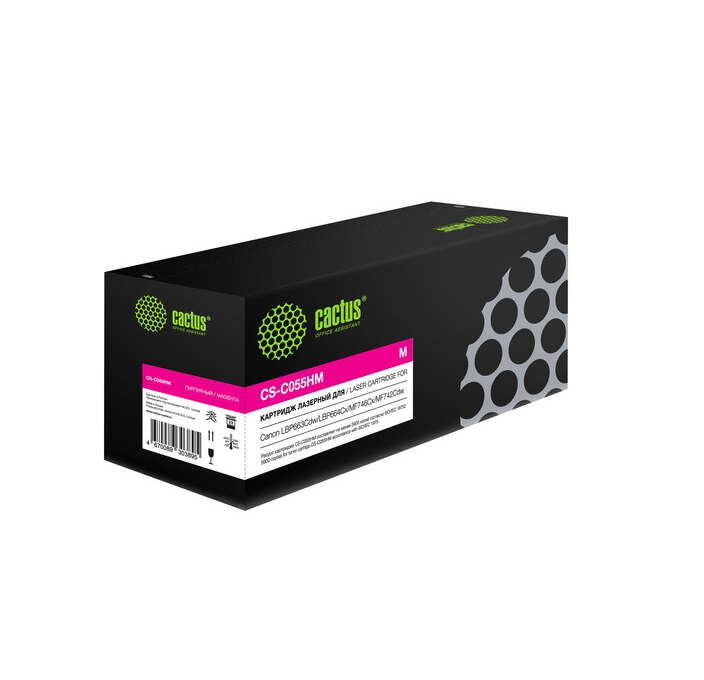Картридж лазерный CACTUS (CS-C055HM) для Canon LBP663Cdw/664Cx/MF746Cx/742, пурпурный, рес
Картридж лазерный CACTUS (CS-C055HM) для Canon LBP663Cdw/664Cx/MF746Cx/742, пурпурный, рес