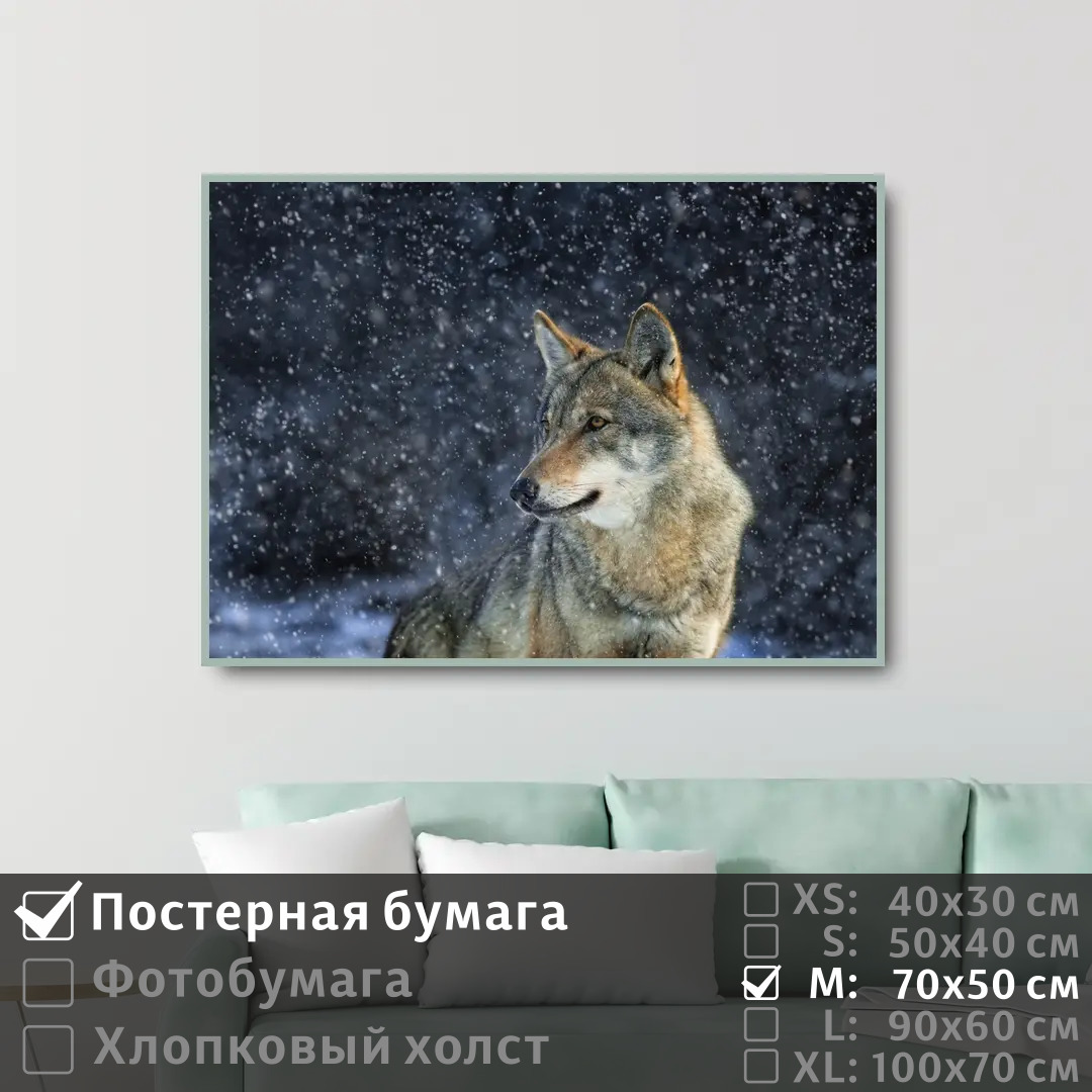 Постер на стену ПолиЦентр Одинокий волк в зимнем лесу 70х50 см, ОдинокийВолкВЗимнемЛесу
Постер на стену ПолиЦентр Одинокий волк в зимнем лесу 70х50 см, ОдинокийВолкВЗимнемЛесу