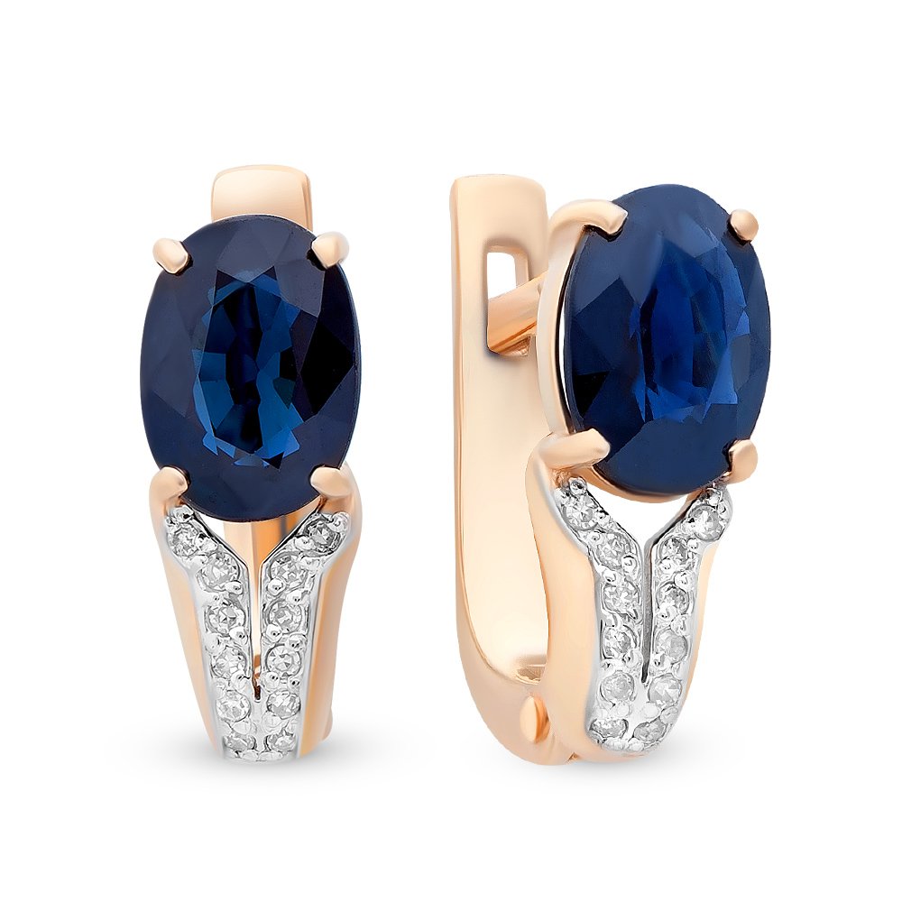 Серьги из красного золота с сапфиром, бриллиантом 585Gold 102005902, 102005902
Серьги из красного золота с сапфиром, бриллиантом 585Gold 102005902, 102005902