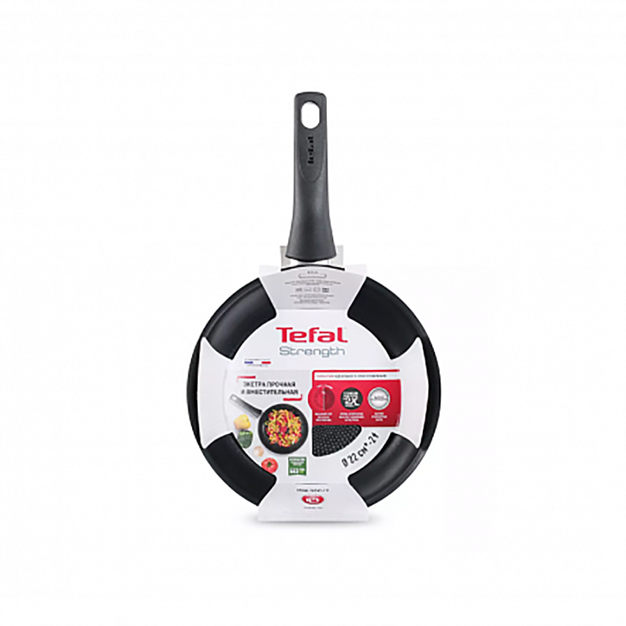 Сковорода Tefal Strength, алюминиевая, 22 см, антипригарная, Черный, Стокмарт-Сковороды1-1
Сковорода Tefal Strength, алюминиевая, 22 см, антипригарная, Черный, Стокмарт-Сковороды1-1