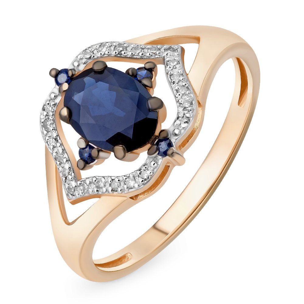 Кольцо женское из красного золота с сапфиром, бриллиантом 585Gold 101010986, р. 18,5, 101010986
Кольцо женское из красного золота с сапфиром, бриллиантом 585Gold 101010986, р. 18,5, 101010986