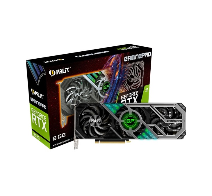 Видеокарта Palit NVIDIA GeForce RTX 3070 GamingPro (NE63070019P2-1041A OEM), Черный, GeForce RTX 3070 GamingPro
Видеокарта Palit NVIDIA GeForce RTX 3070 GamingPro (NE63070019P2-1041A OEM), Черный, GeForce RTX 3070 GamingPro