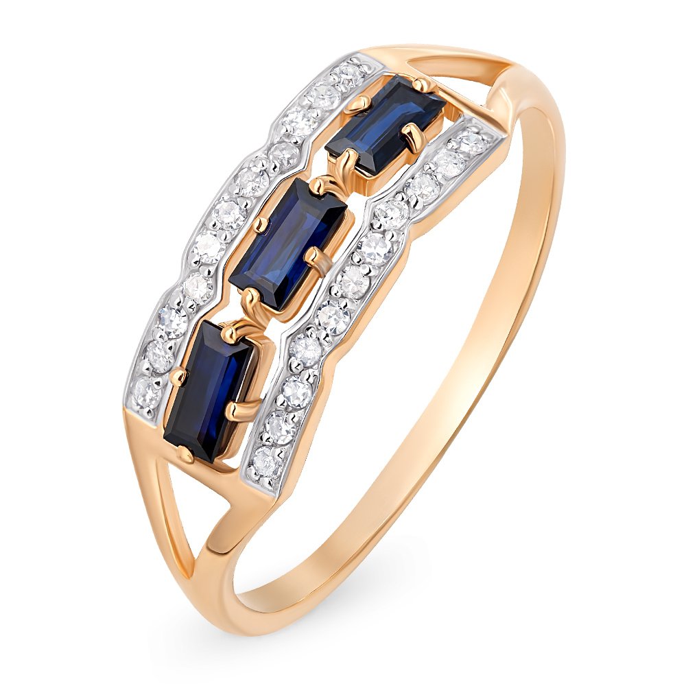 Кольцо женское из красного золота с сапфиром, бриллиантом 585Gold 101009597, р. 17,5, 101009597
Кольцо женское из красного золота с сапфиром, бриллиантом 585Gold 101009597, р. 17,5, 101009597