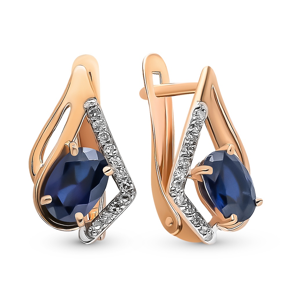 Серьги из красного золота 585Gold 102007275, сапфир искусственный/бриллиант, 102007275
Серьги из красного золота 585Gold 102007275, сапфир искусственный/бриллиант, 102007275