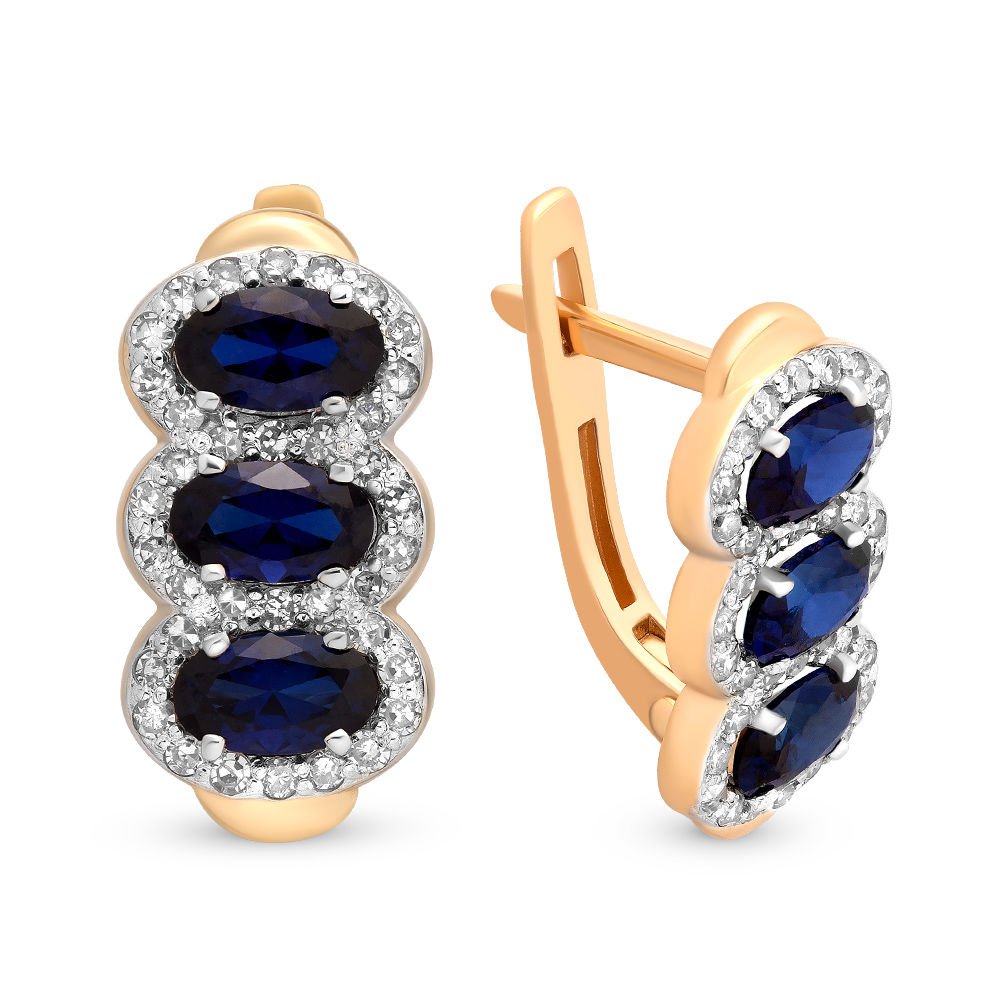 Серьги из красного золота 585Gold 102004839, сапфир искусственный/бриллиант, 102004839
Серьги из красного золота 585Gold 102004839, сапфир искусственный/бриллиант, 102004839