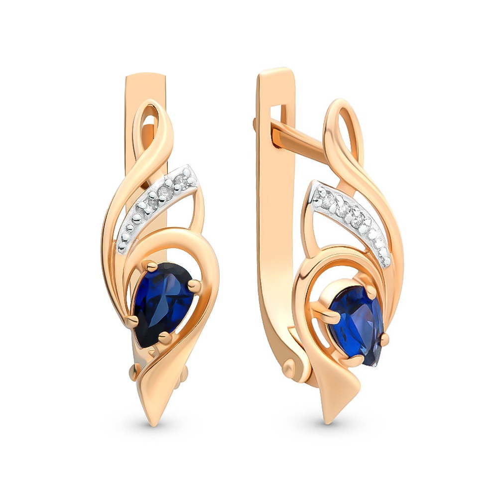 Серьги из красного золота 585Gold 102004516, сапфир искусственный/бриллиант, 102004516
Серьги из красного золота 585Gold 102004516, сапфир искусственный/бриллиант, 102004516