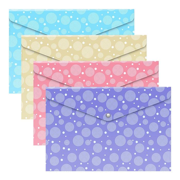 Папка-конверт на кнопке А4, 180 мкм, ErichKrause Pastel Dots, глянцевая, полупрозрачная, с, Разноцветный
Папка-конверт на кнопке А4, 180 мкм, ErichKrause Pastel Dots, глянцевая, полупрозрачная, с, Разноцветный