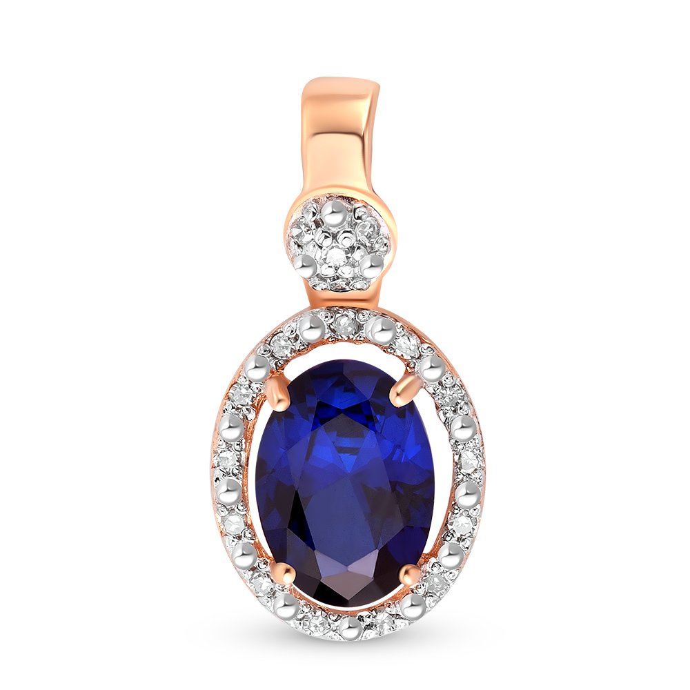 Кулон из красного золота 585Gold 103002290, сапфир искусственный/бриллиант, 103002290
Кулон из красного золота 585Gold 103002290, сапфир искусственный/бриллиант, 103002290