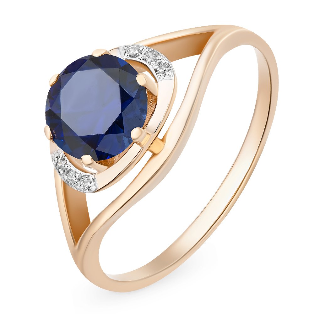 Кольцо женское из красного золота с сапфиром, бриллиантом 585Gold 101011359, р. 19,5, 101011359
Кольцо женское из красного золота с сапфиром, бриллиантом 585Gold 101011359, р. 19,5, 101011359