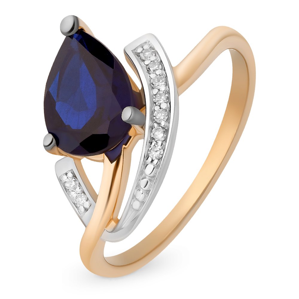 Кольцо женское из красного золота с сапфиром, бриллиантом 585Gold 101010989, р. 17,5, 101010989
Кольцо женское из красного золота с сапфиром, бриллиантом 585Gold 101010989, р. 17,5, 101010989
