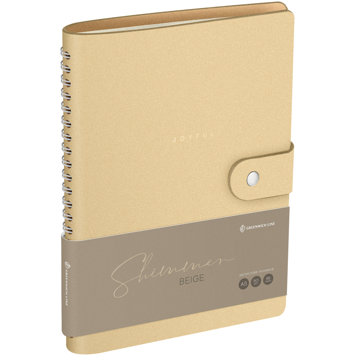 Записная книжка А5 96л. кожзам скрытый гребень Greenwich Line Shimmer. Beige блок в линию
Записная книжка А5 96л. кожзам скрытый гребень Greenwich Line Shimmer. Beige блок в линию