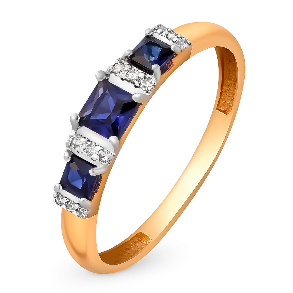 Кольцо из золота р. 585Gold 101009562, сапфир искусственный\бриллиант, 101009562
Кольцо из золота р. 585Gold 101009562, сапфир искусственный\бриллиант, 101009562