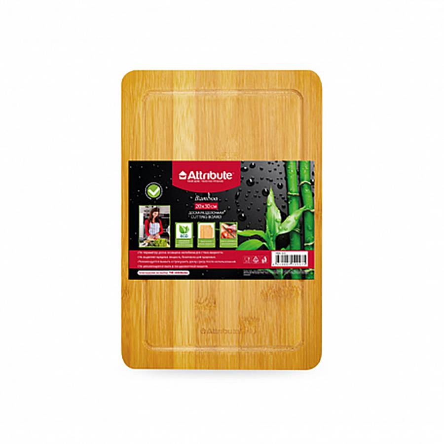 Доска разделочная Attribute Cut.Boar Bamboo 30x20 см, Коричневый, Стокмарт-Разделочные доски1-9
Доска разделочная Attribute Cut.Boar Bamboo 30x20 см, Коричневый, Стокмарт-Разделочные доски1-9