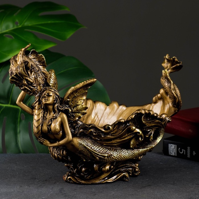 Подставка конфетница "Дракон и русалка" 33х16х21см
Подставка конфетница "Дракон и русалка" 33х16х21см