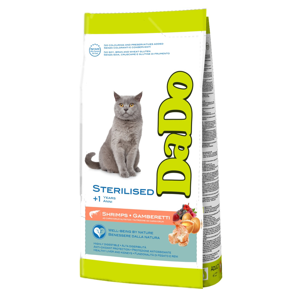 Сухой корм для кошек Dado Cat Sterilised Shrimps, для стерилизованных, с креветкой, 10 кг
Сухой корм для кошек Dado Cat Sterilised Shrimps, для стерилизованных, с креветкой, 10 кг