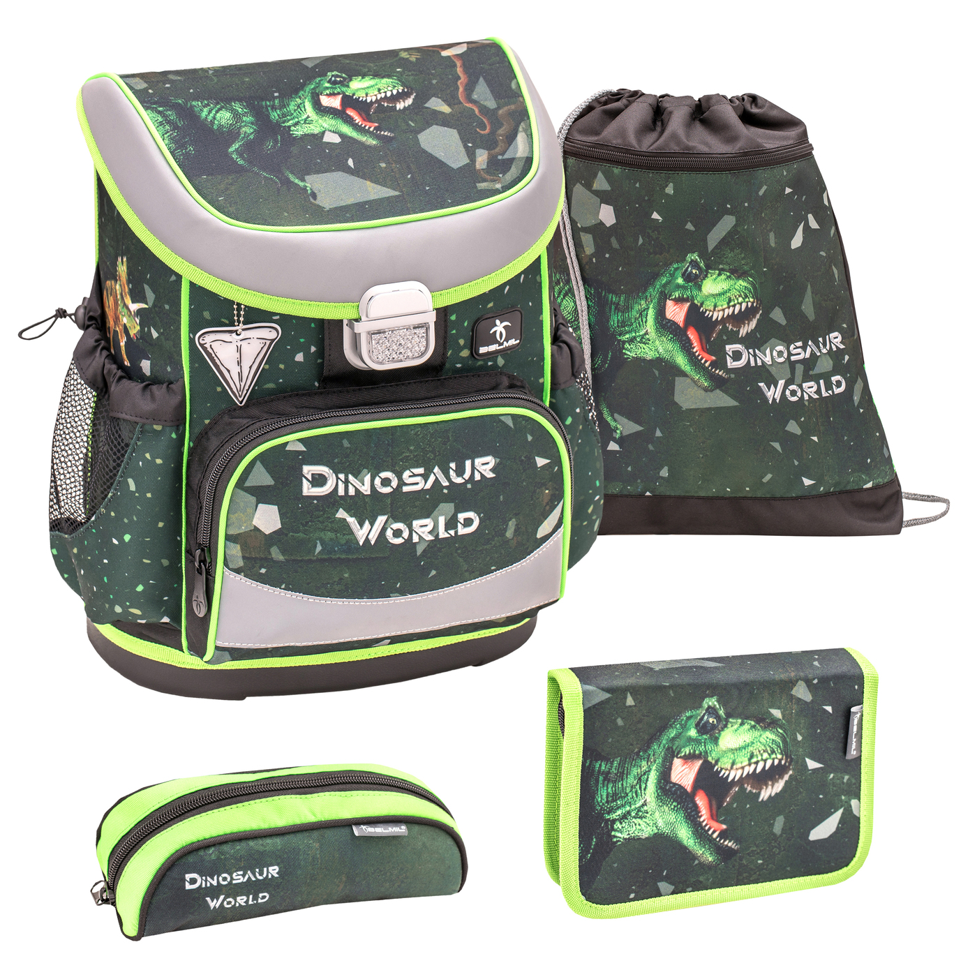 Ранец Belmil Mini-Fit Dino Attack 20607, Зеленый, Mini-Fit "DINO ATTACK" с наполнением
Ранец Belmil Mini-Fit Dino Attack 20607, Зеленый, Mini-Fit "DINO ATTACK" с наполнением
