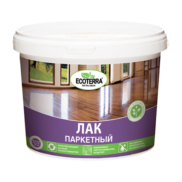 Лак паркетный водный ECOTERRA п/гл. 0,9 кг /12, Прозрачный, Лак паркетный водный ECOTERRA п/гл. 0,9 кг /12
Лак паркетный водный ECOTERRA п/гл. 0,9 кг /12, Прозрачный, Лак паркетный водный ECOTERRA п/гл. 0,9 кг /12