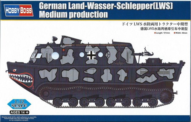 Сборная модель HobbyBoss 1/72 German Land-Wasser-Schlepper (LWS) Medium production 82919
Сборная модель HobbyBoss 1/72 German Land-Wasser-Schlepper (LWS) Medium production 82919