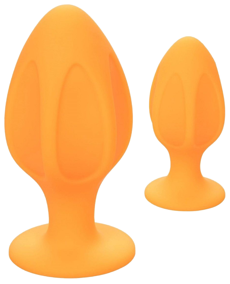 фото Набор из двух оранжевых анальных пробок cheeky 195323 california exotic novelties