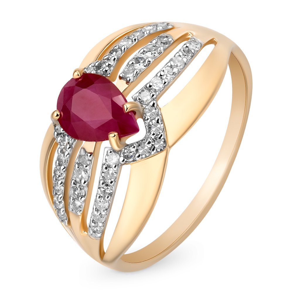 Кольцо женское из красного золота с рубином, бриллиантом 585Gold 101011773, р, 101011773
Кольцо женское из красного золота с рубином, бриллиантом 585Gold 101011773, р, 101011773