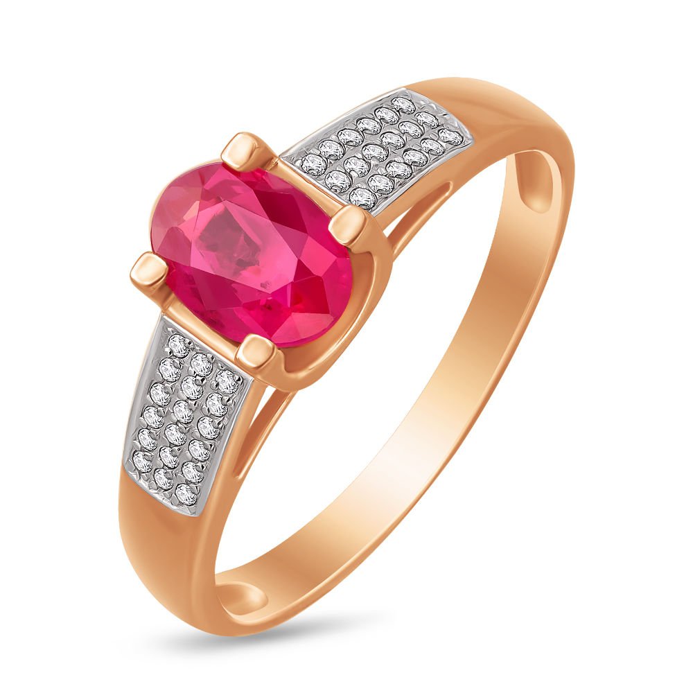 Кольцо женское из красного золота с рубином, бриллиантом 585Gold 101001893, р. 17,5, 101001893
Кольцо женское из красного золота с рубином, бриллиантом 585Gold 101001893, р. 17,5, 101001893