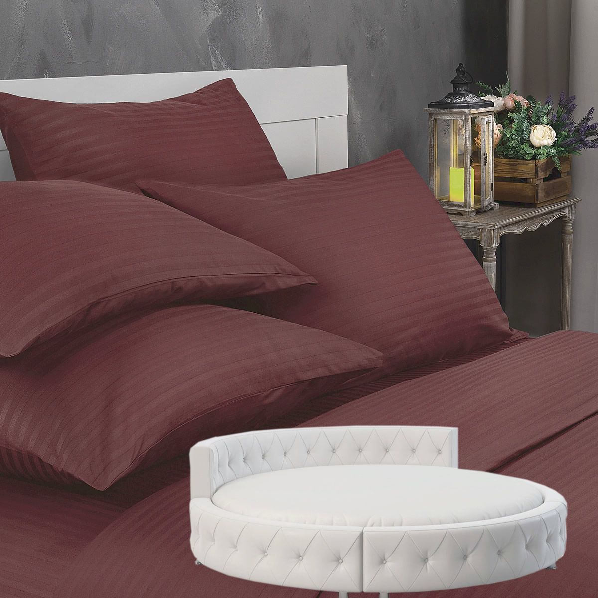 Простыня Maktex круглая из страйп-сатина на резинке 220x220x20 Гармония 1х1, круглая из страйп сатина на резинке 140 - Асфальт 1х1
Простыня Maktex круглая из страйп-сатина на резинке 220x220x20 Гармония 1х1, круглая из страйп сатина на резинке 140 - Асфальт 1х1