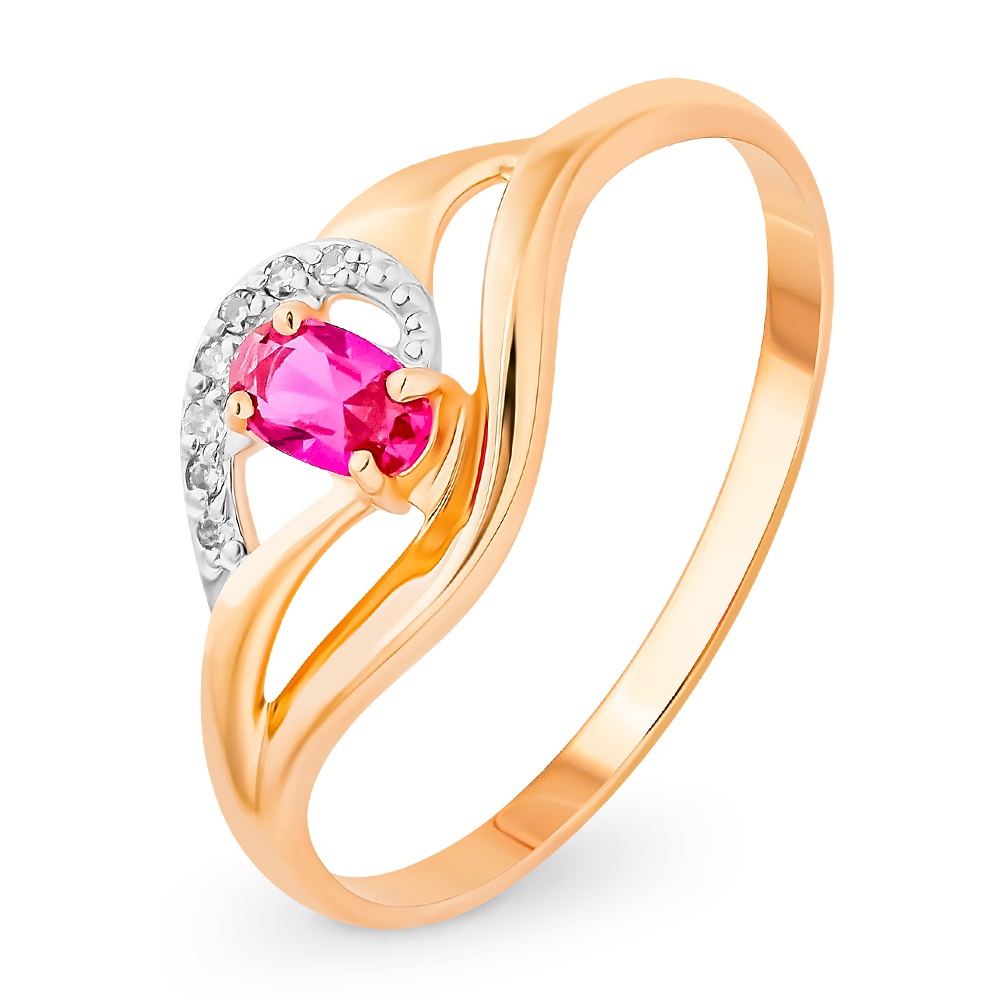 Кольцо женское из красного золота с рубином, бриллиантом 585Gold 101014181, р, 101014181
Кольцо женское из красного золота с рубином, бриллиантом 585Gold 101014181, р, 101014181