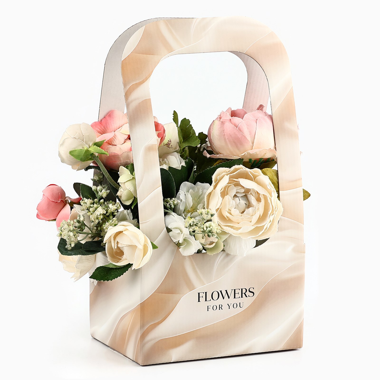 Подарочная коробка Дарите Счастье Flowers for you, переноска для цветов, 17 х 12 х 32 см, Коллекция упаковки "Шёлк"
Подарочная коробка Дарите Счастье Flowers for you, переноска для цветов, 17 х 12 х 32 см, Коллекция упаковки "Шёлк"