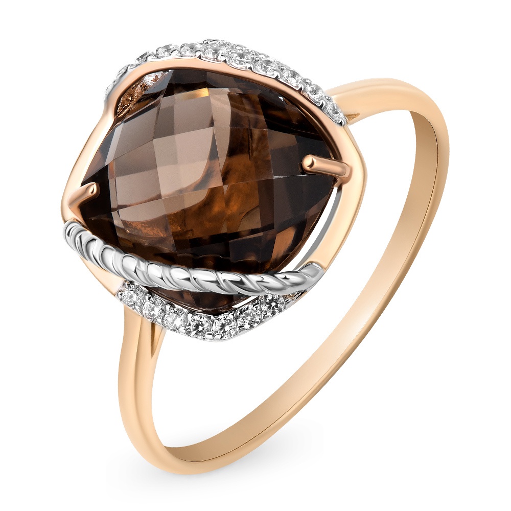Кольцо женское из красного золота с раухтопазом, фианитом 585Gold 201011740, р, 201011740
Кольцо женское из красного золота с раухтопазом, фианитом 585Gold 201011740, р, 201011740