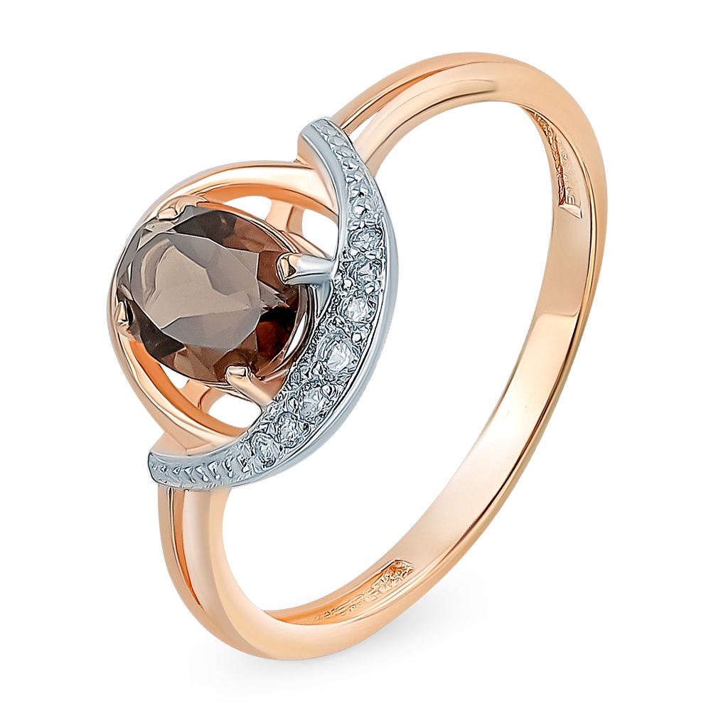 Кольцо женское из красного золота с раухтопазом, фианитом 585Gold 201013387, р, 201013387
Кольцо женское из красного золота с раухтопазом, фианитом 585Gold 201013387, р, 201013387
