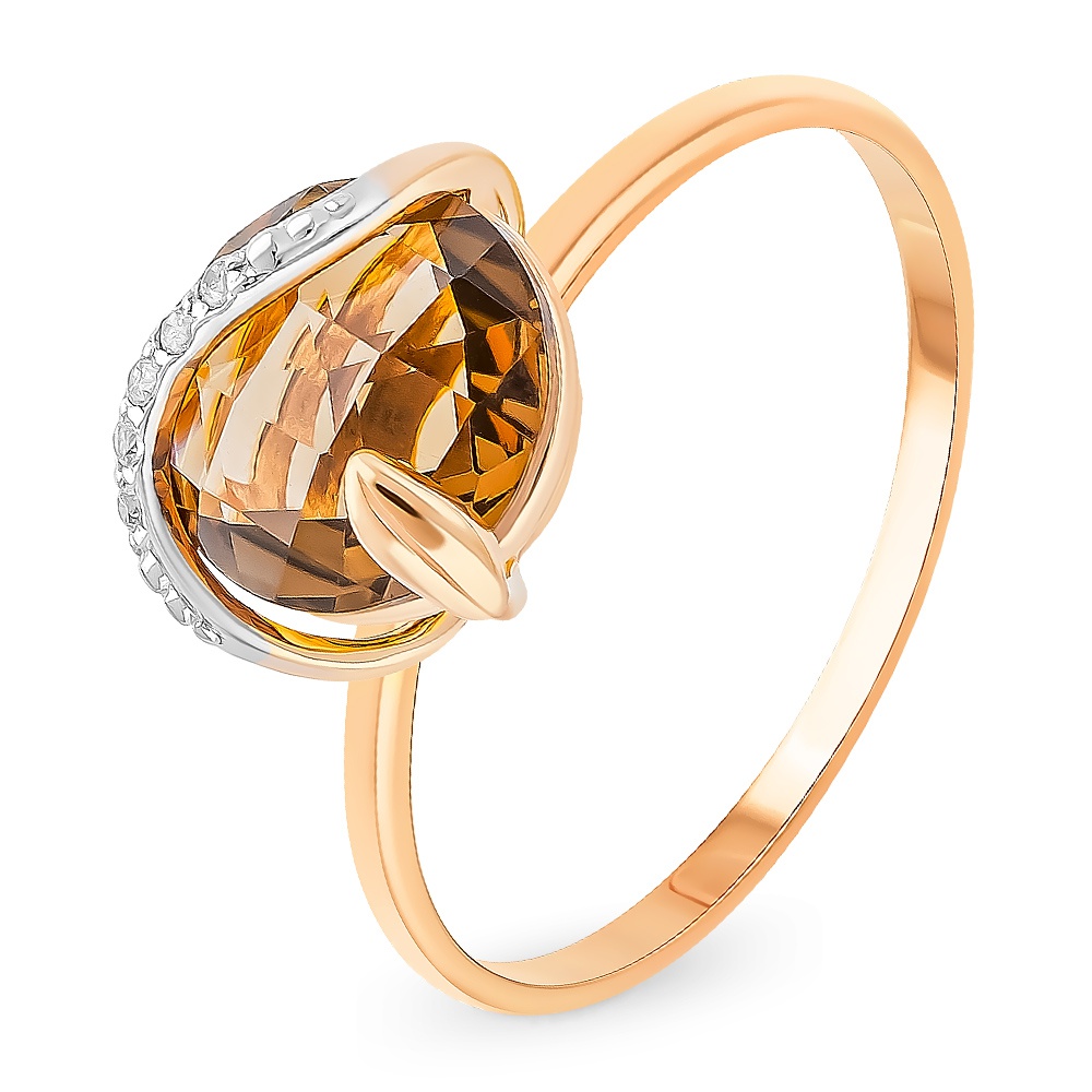 Кольцо женское из красного золота с раухтопазом, фианитом 585Gold 299000045, р, 299000045
Кольцо женское из красного золота с раухтопазом, фианитом 585Gold 299000045, р, 299000045