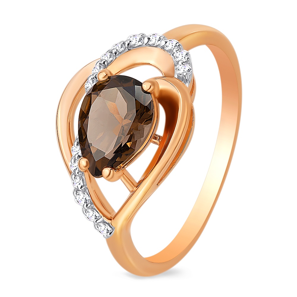 Кольцо женское из красного золота с раухтопазом, фианитом 585Gold 201012158, р. 17,5, 201012158
Кольцо женское из красного золота с раухтопазом, фианитом 585Gold 201012158, р. 17,5, 201012158