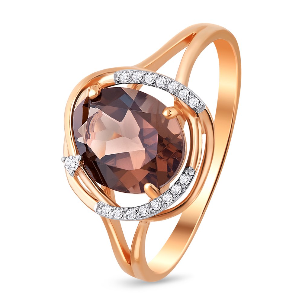 Кольцо женское из красного золота с раухтопазом, фианитом 585Gold 201012077, р, 201012077
Кольцо женское из красного золота с раухтопазом, фианитом 585Gold 201012077, р, 201012077