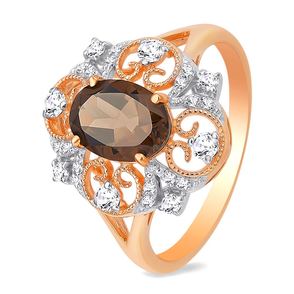 Кольцо женское из красного золота с раухтопазом, фианитом 585Gold 201012076, р. 17, 201012076
Кольцо женское из красного золота с раухтопазом, фианитом 585Gold 201012076, р. 17, 201012076