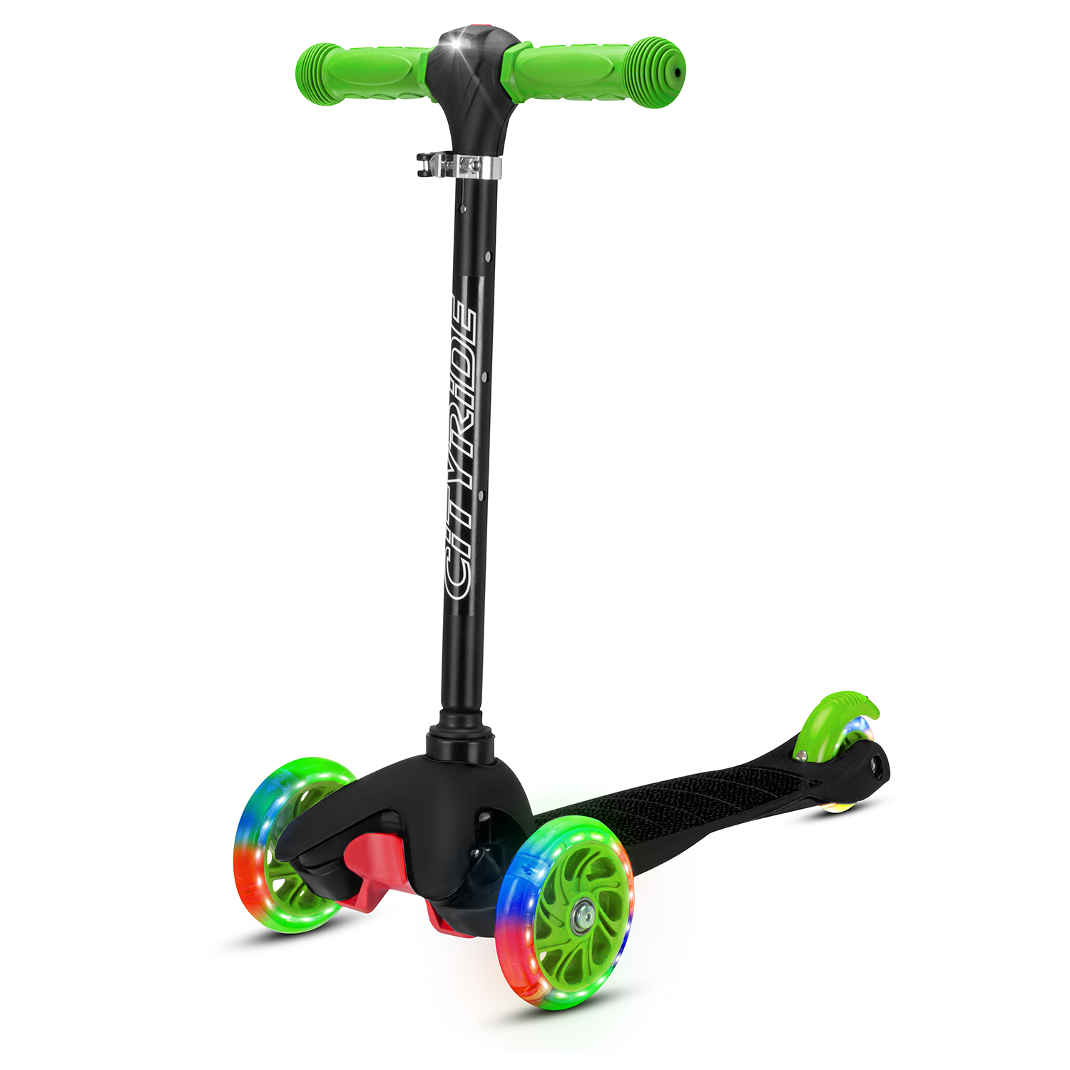 фото Самокат 3-х колесный тм сity-ride, телескопический руль, с фонариком, cr-s4-00egr city-ride