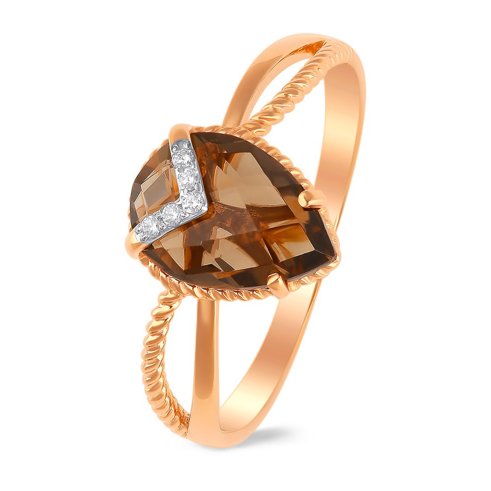 Кольцо женское из красного золота с раухтопазом, фианитом 585Gold 201011739, р, 201011739
Кольцо женское из красного золота с раухтопазом, фианитом 585Gold 201011739, р, 201011739
