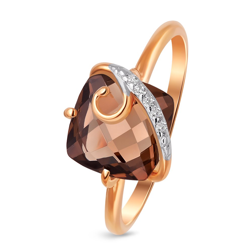 Кольцо женское из красного золота с раухтопазом, фианитом 585Gold 201011498, р. 17,5, 201011498
Кольцо женское из красного золота с раухтопазом, фианитом 585Gold 201011498, р. 17,5, 201011498