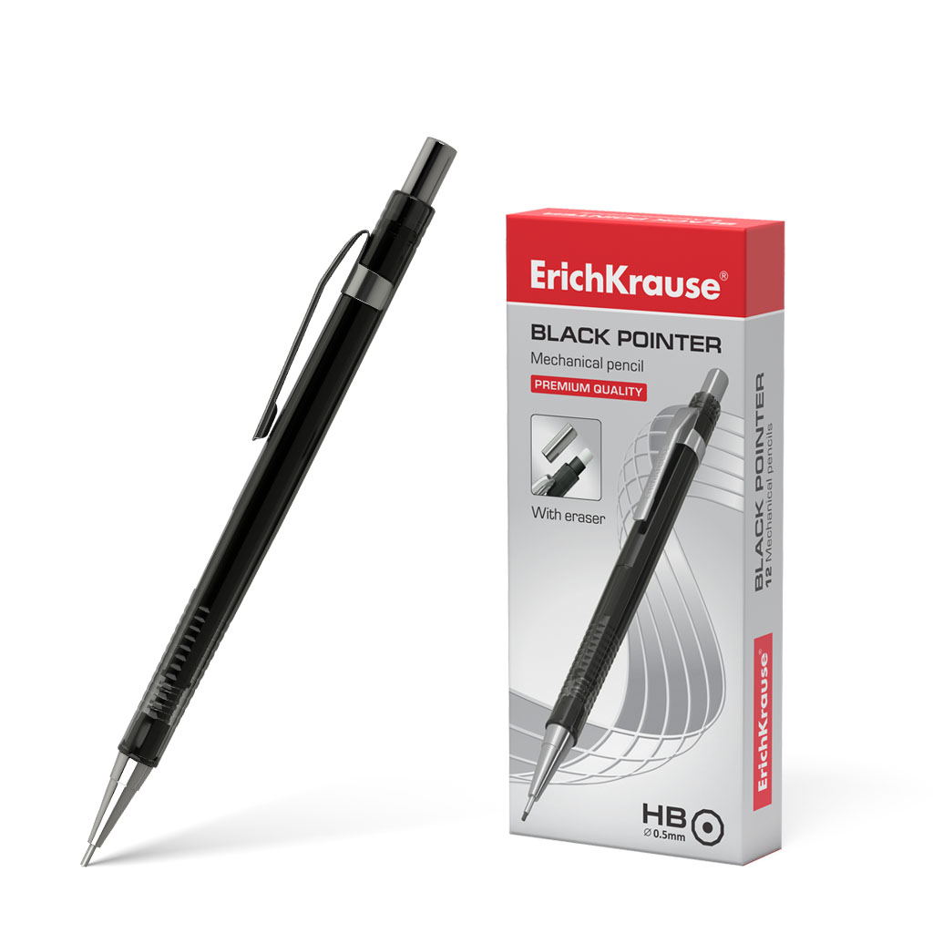 Карандаш механический ErichKrause® Black Pointer 0.5 мм НВ в коробке 12 шт, Черный, Black Pointer
Карандаш механический ErichKrause® Black Pointer 0.5 мм НВ в коробке 12 шт, Черный, Black Pointer