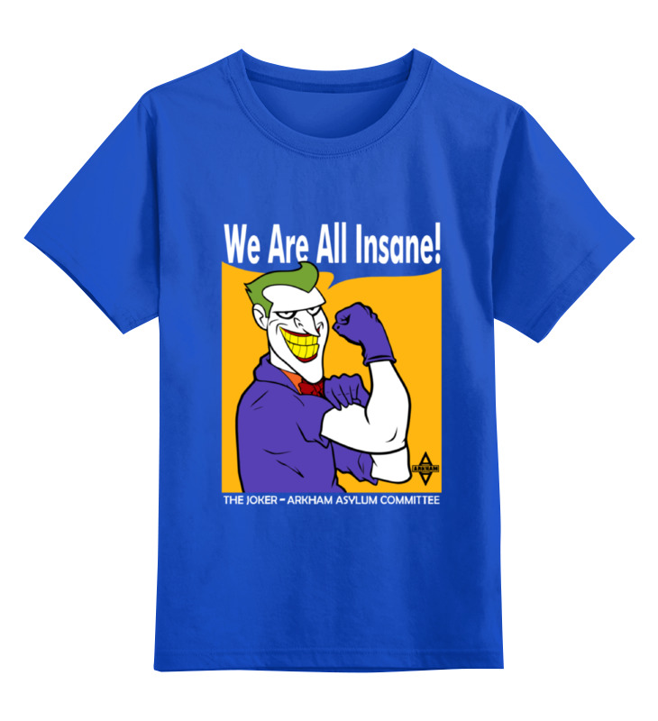 Футболка детская Printio Joker (we are all insane) цв. синий р. 116, Joker (we are all insane)
Футболка детская Printio Joker (we are all insane) цв. синий р. 116, Joker (we are all insane)