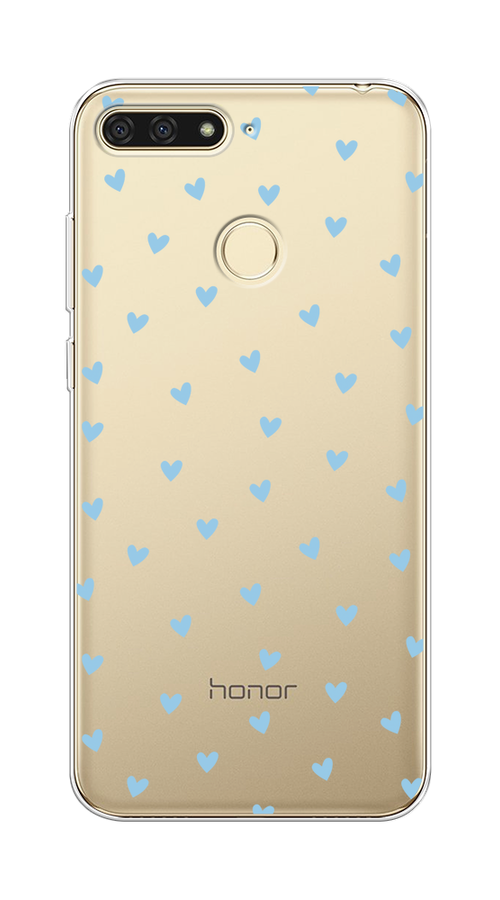 Чехол на Honor 7C/7A Pro, Huawei Y6 Prime 2018 "Голубые сердечки паттерн", Голубой;прозрачный, 65750-1
Чехол на Honor 7C/7A Pro, Huawei Y6 Prime 2018 "Голубые сердечки паттерн", Голубой;прозрачный, 65750-1