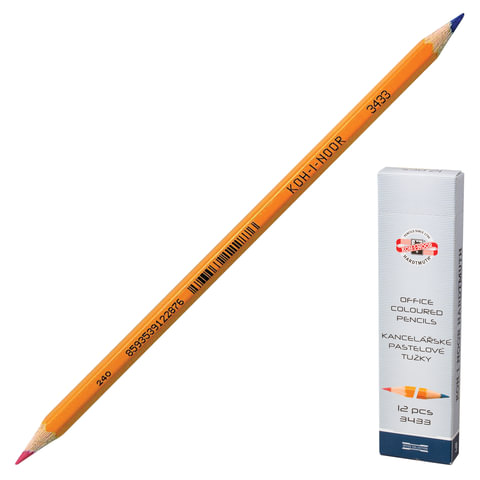 Карандаш двухцветный KOH-I-NOOR, красно-синий, 3,2 мм, желтый корпус, 34330EG001KS, 12 шт, Разноцветные
Карандаш двухцветный KOH-I-NOOR, красно-синий, 3,2 мм, желтый корпус, 34330EG001KS, 12 шт, Разноцветные